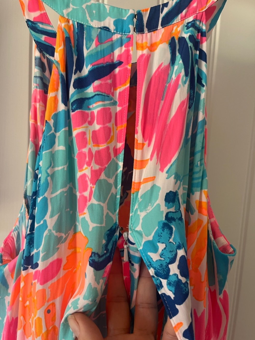 Lilly Pulitzer Edona Romper Tropical Print Halter Resort Vacation Size 10 - Picture 9 of 10
